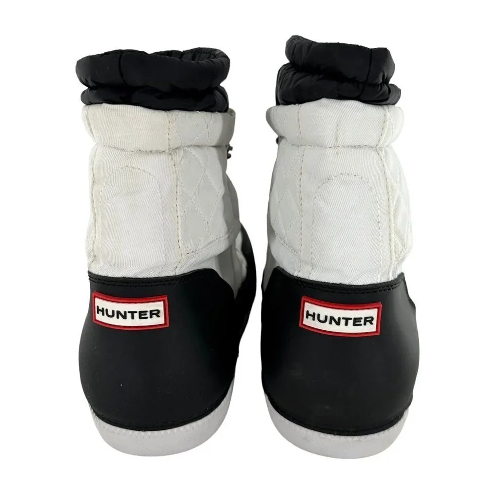 NEW in Box HUNTER White Short Quilted Snow Boots Women's Size 10